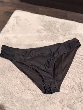Classic Black Bikini Bottom — Low-Rise Seamless Swim Brief